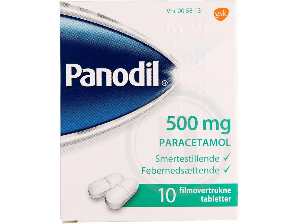 Panodil 10 stk. 500 mg.
