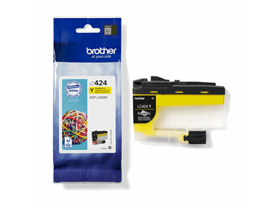 Brother blæk LC424 gul, 750 sider