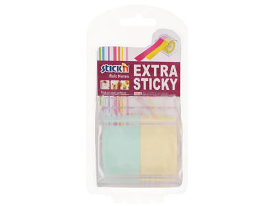 Notesrulle Stick'N gul/blå 25mmx10m 