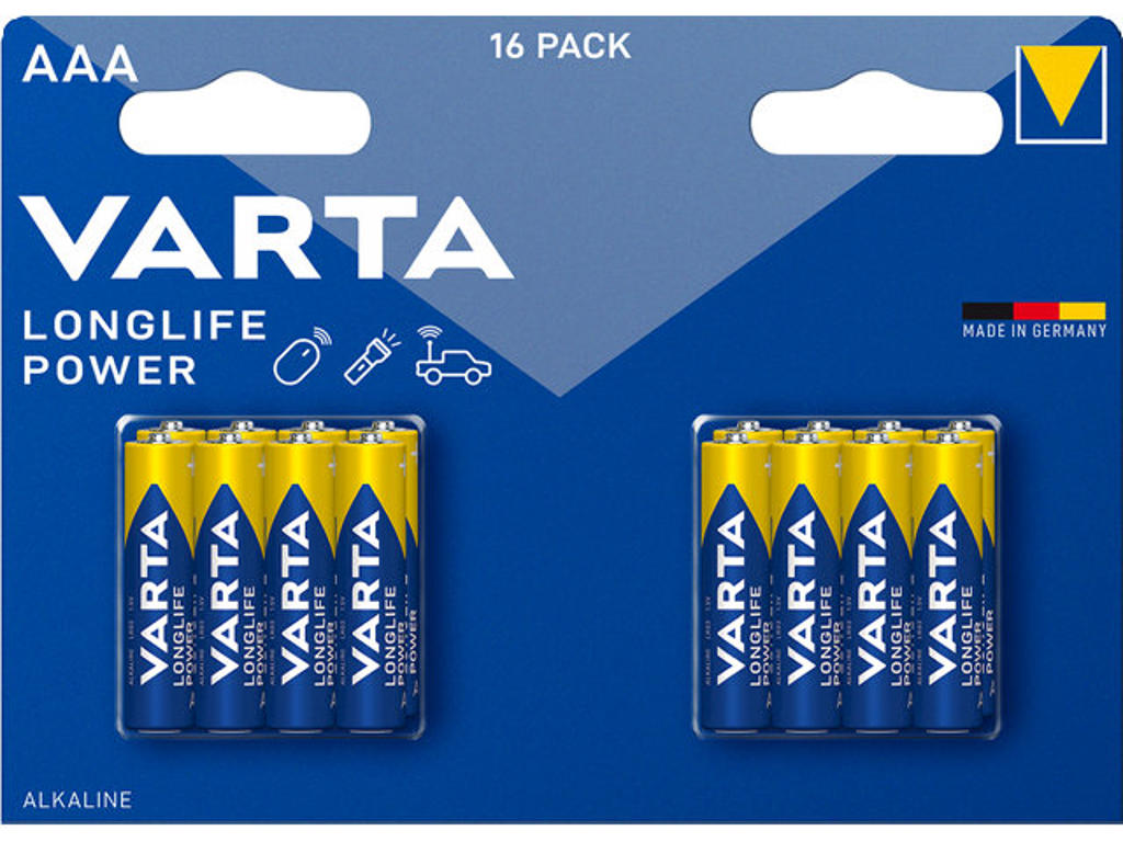 Batteri Varta Longlife Power AAA 16 stk