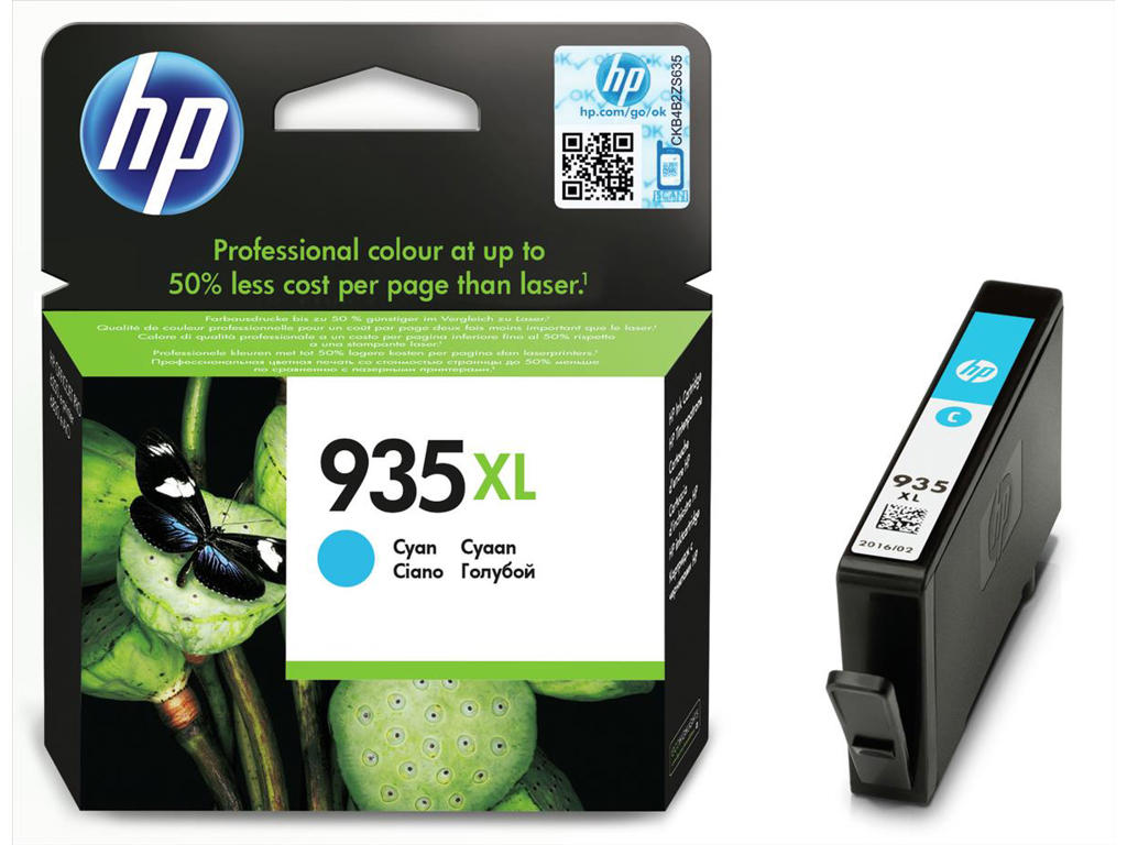 HP 935XL blæk cyan, 825 sider