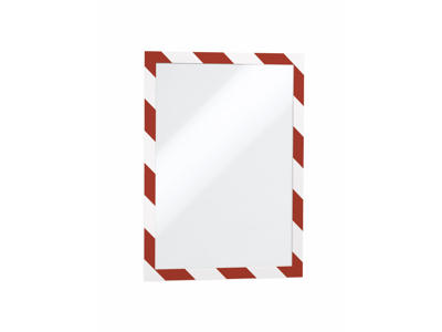 Skilt Duraframe® A4 rød/hvid Security selvklæbende 2 stk