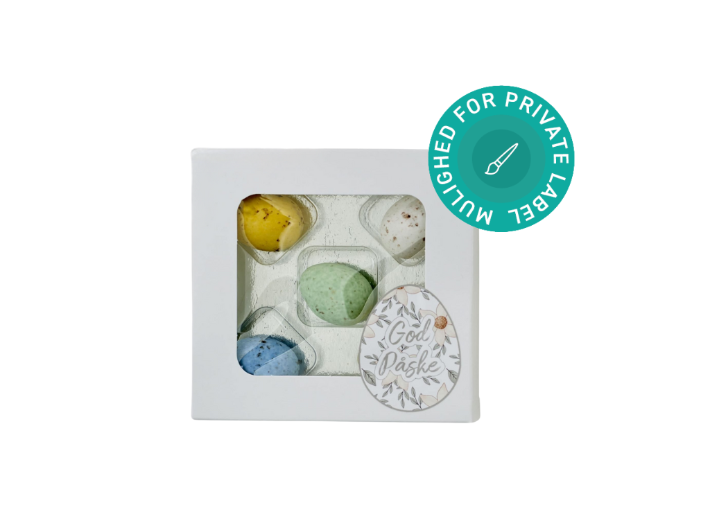 Belgiske fugleæg i kartonæske, 5 stk.