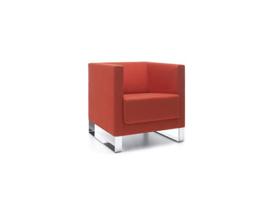 Loungestol med armlæn | RBM Vancouver | Rød