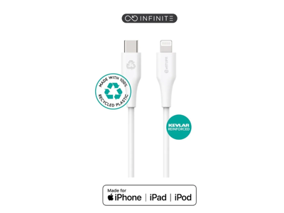 Kabel USB-C til Lightning eSTUFF hvid 1 meter