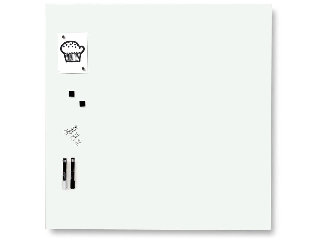 Magnetisk glastavle Naga | 100 x 100 cm | Hvid