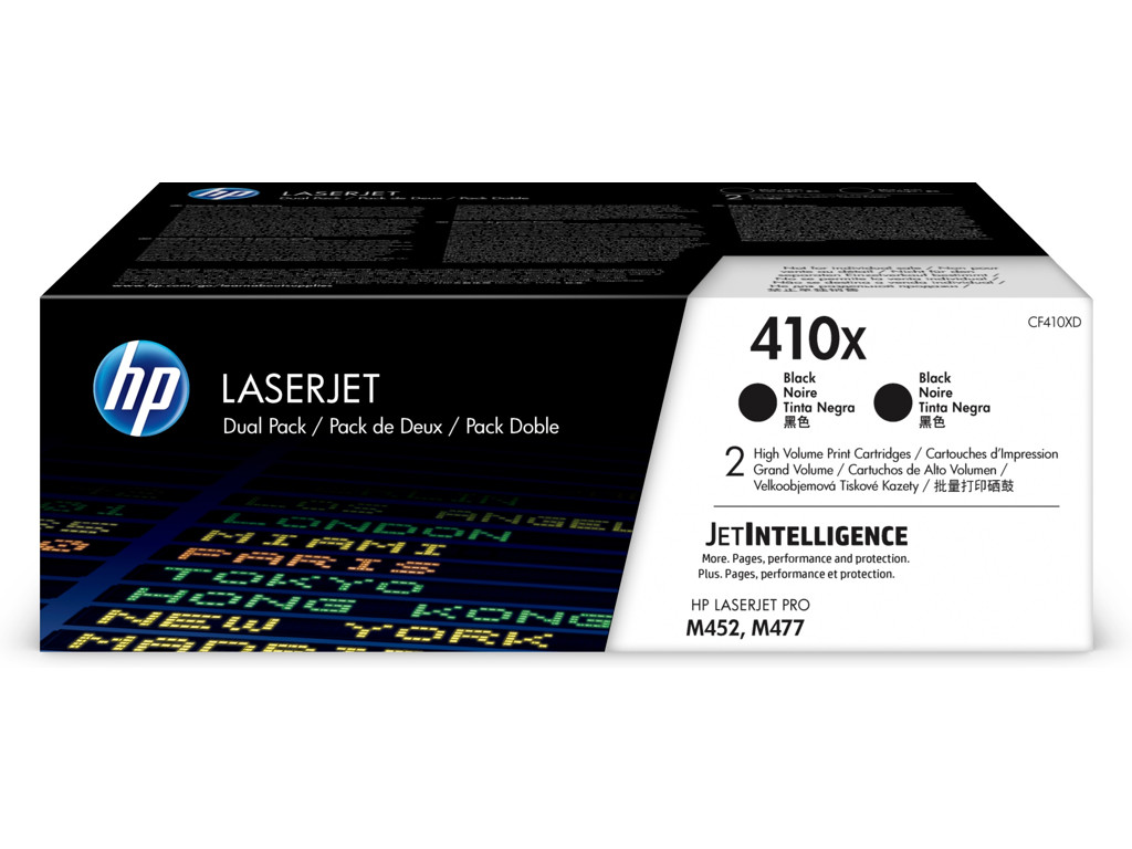 HP 410X toner CF410XD 2x sort, 13000 sider