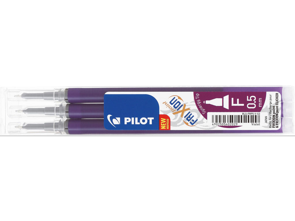 Refill Pilot FriXion Point lilla 0,5 mm 3-stk