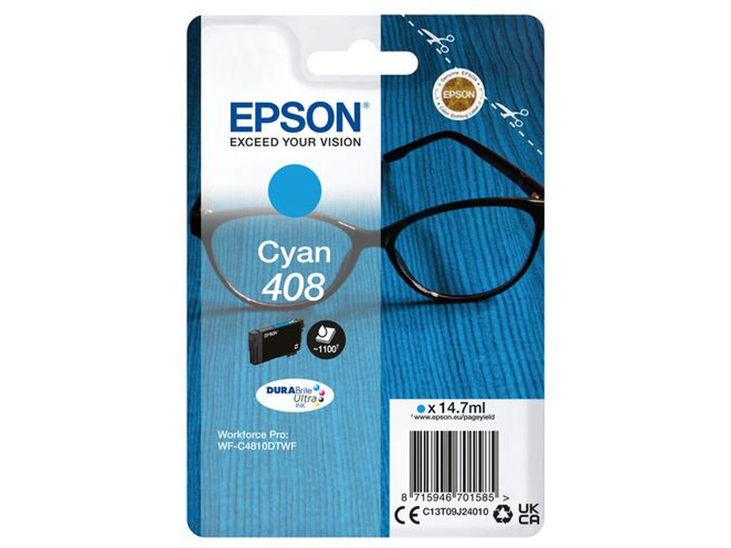 Epson blæk 408 cyan, 1100 sider