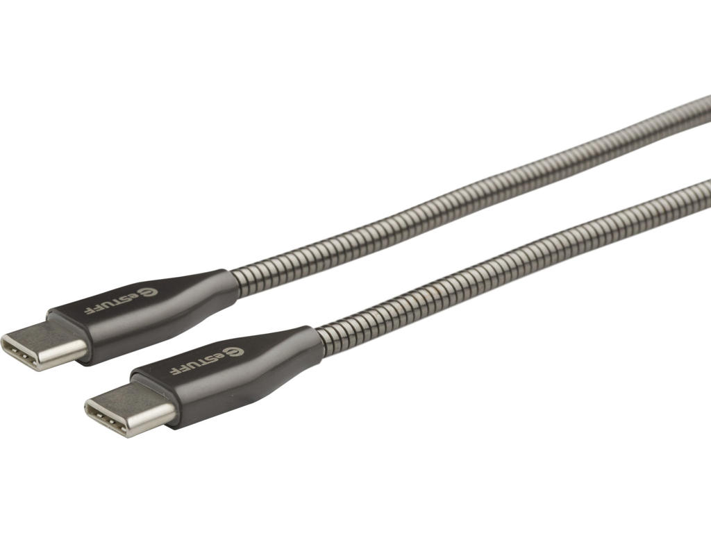 Kabel USB-C til USB-C eSTUFF Gunmetal 1,5 meter