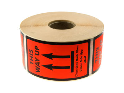 Etiketter symbol pile (This side up) 1000 stk.