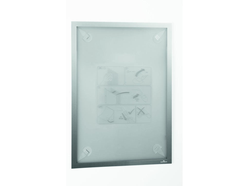 Skilt Duraframe® Wallpaper A3 sølv aftagelig