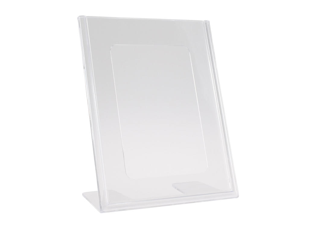 Skilteholder A6 L-fod skrå