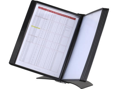Registersystem EasyMount bord A4 sort t/5 lommer