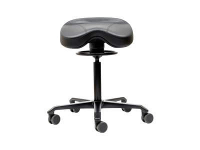 Ergonomisk kontorstol | Sadelstol | Activo | Sort kunstlæder