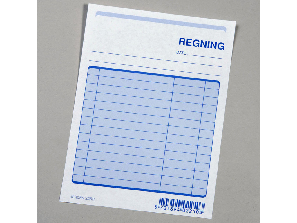 Regningsblok GF2250 148x105mm 100 blade