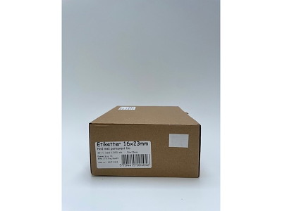 Prisetiket 16x23mm permanent hvid 10x1000 stk