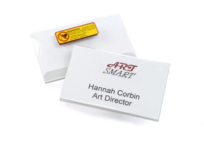 Navneskilt 54x90mm m/magnet 25 stk