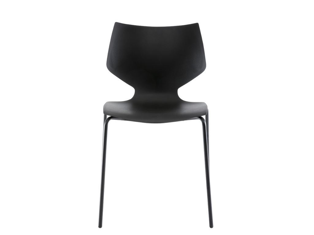 Stabelstol | Ventus My | Sort sæde og stel