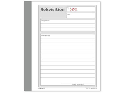 Rekvisitionbog 92 2203 10 108x150mm 2x50 blade 