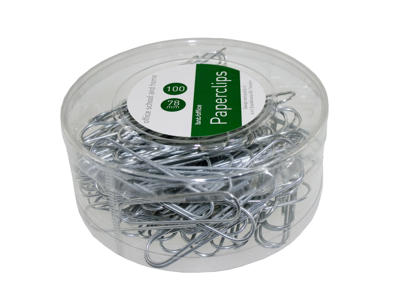 Clips 78 mm blanke 100 stk