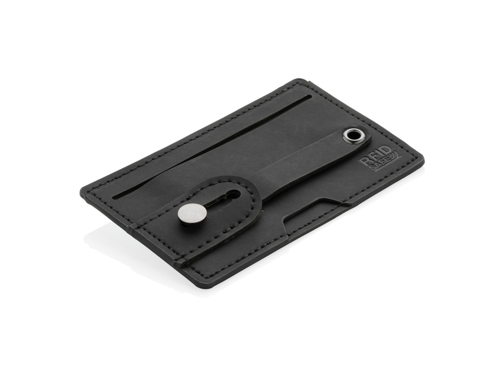 3 i 1 telefon RFID kort holder, sort