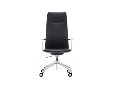 Mødestil Ventus Morgan høj, Sort PU/chrome stel