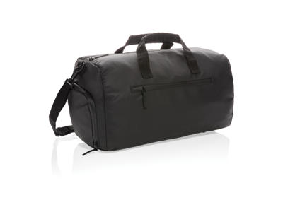 Fashion sort weekendtaske, PVC fri, sort