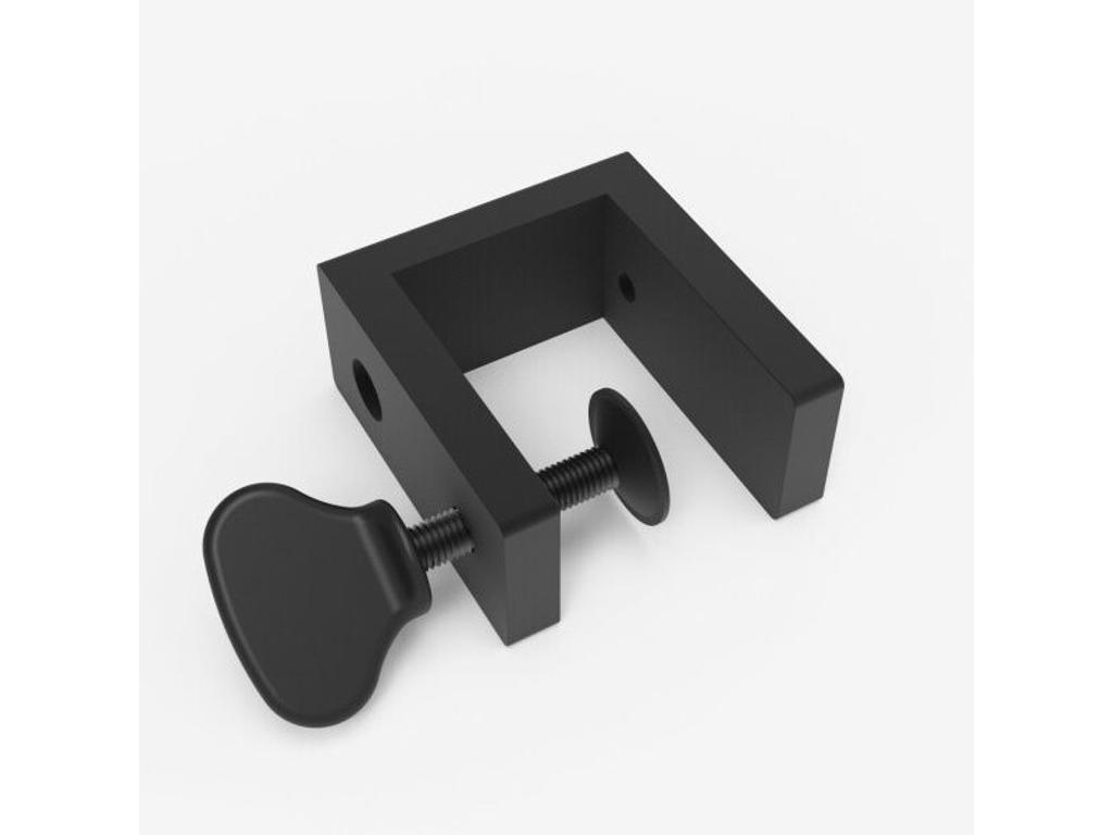 Bordbeslag til bordskærm frontmontering sort 2 stk