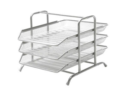 Brevbakkesæt tråd metal med 3 bakker sølv