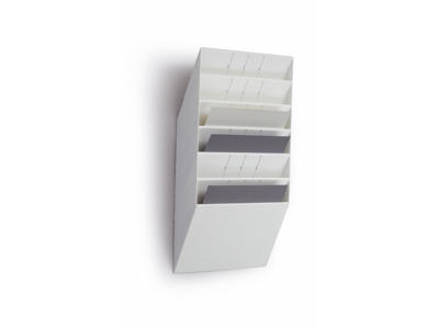 Brochureholder Flexiboxx A4 6 rum vandret hvid