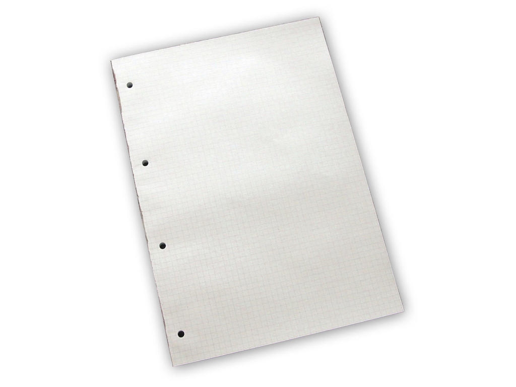 Blok A4 kvadreret med 4 huller