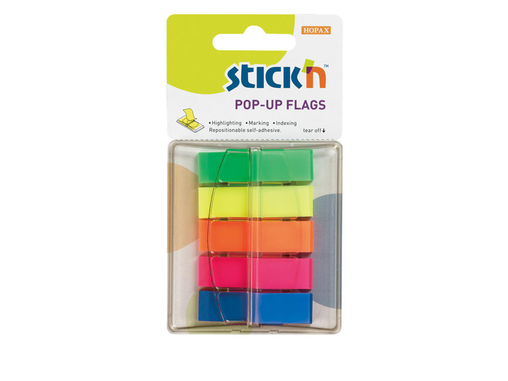 Indexfaner 45x12 mm 5 farver