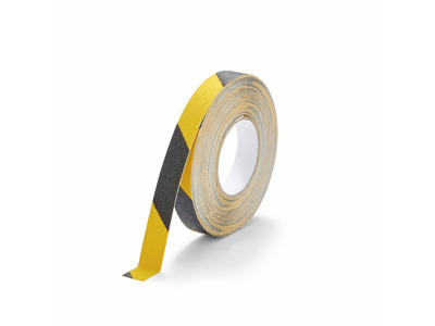 Skridsikker tape Duraline GRIP color 25mm sort/gul