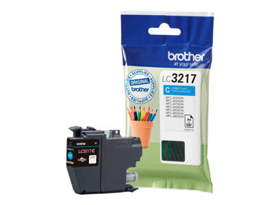 Brother blæk LC3217C cyan, 550 sider