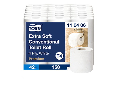 Toiletpapir Tork T4 110406 Extra Soft 4-lags 42 rl.