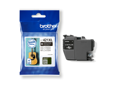 Brother blæk LC421XLBK sort, 500 sider