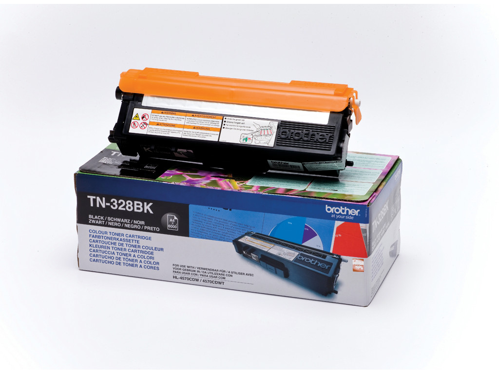 Brother toner TN-328BK sort, 6000 sider