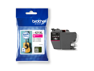 Brother blæk LC421XLM magenta, 500 sider