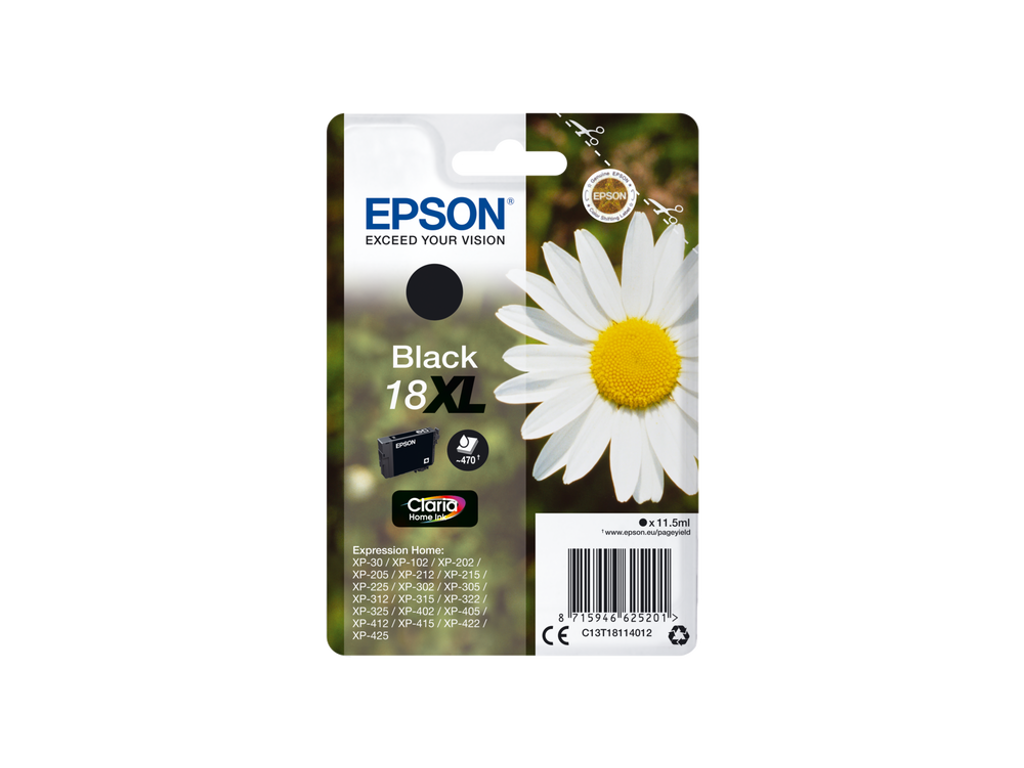 Epson blækpatron 18XL sort