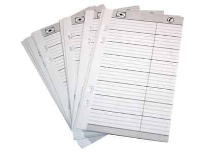 Løsblade til tlf/visitkortmappe 7900 10 stk