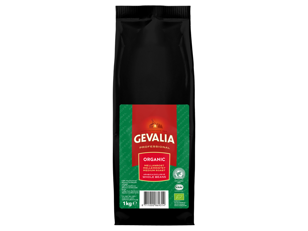 Gevalia kaffe | Økologisk | Hele bønner | 1 kg