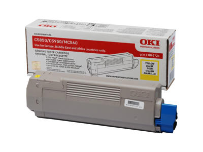 OKI toner C5850/5950 Gul, 6000 sider