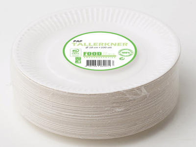 Tallerken 18 cm coated 100 stk.