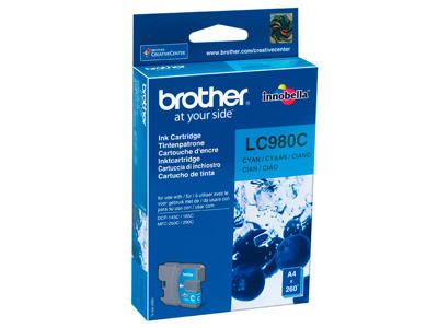 Brother blæk LC980C cyan, 260 sider