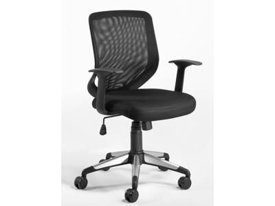 Kontorstol med armlæn og netryg | Eliot | Sort