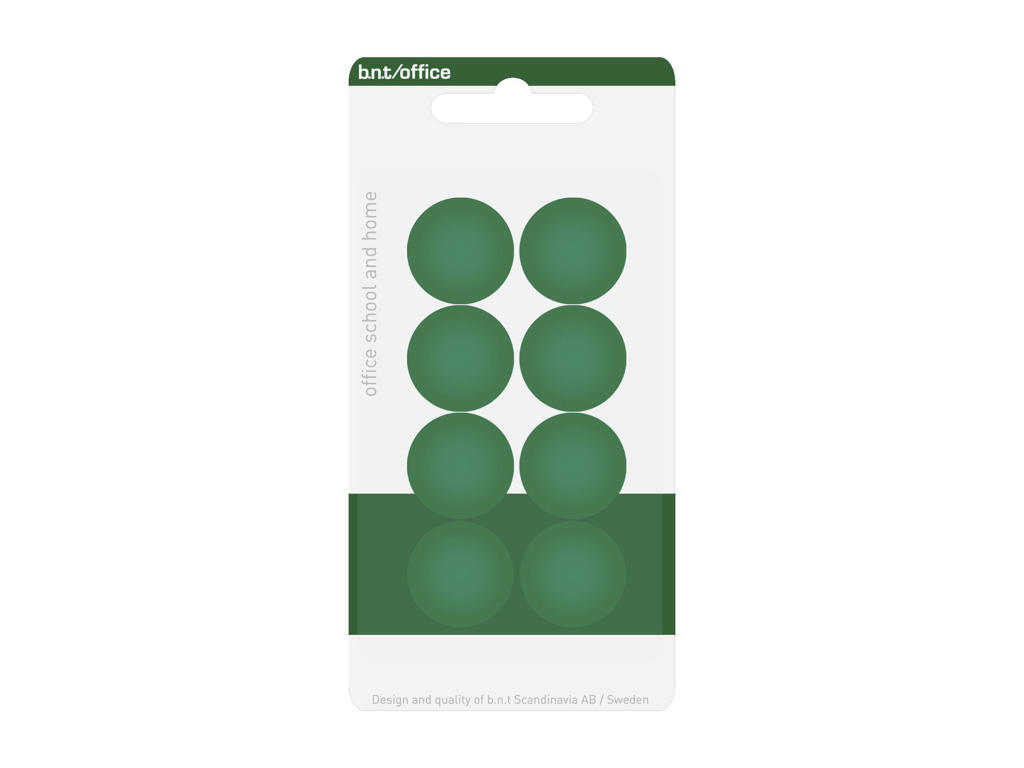 Magneter BNT Ø20 mm grøn 8 stk.