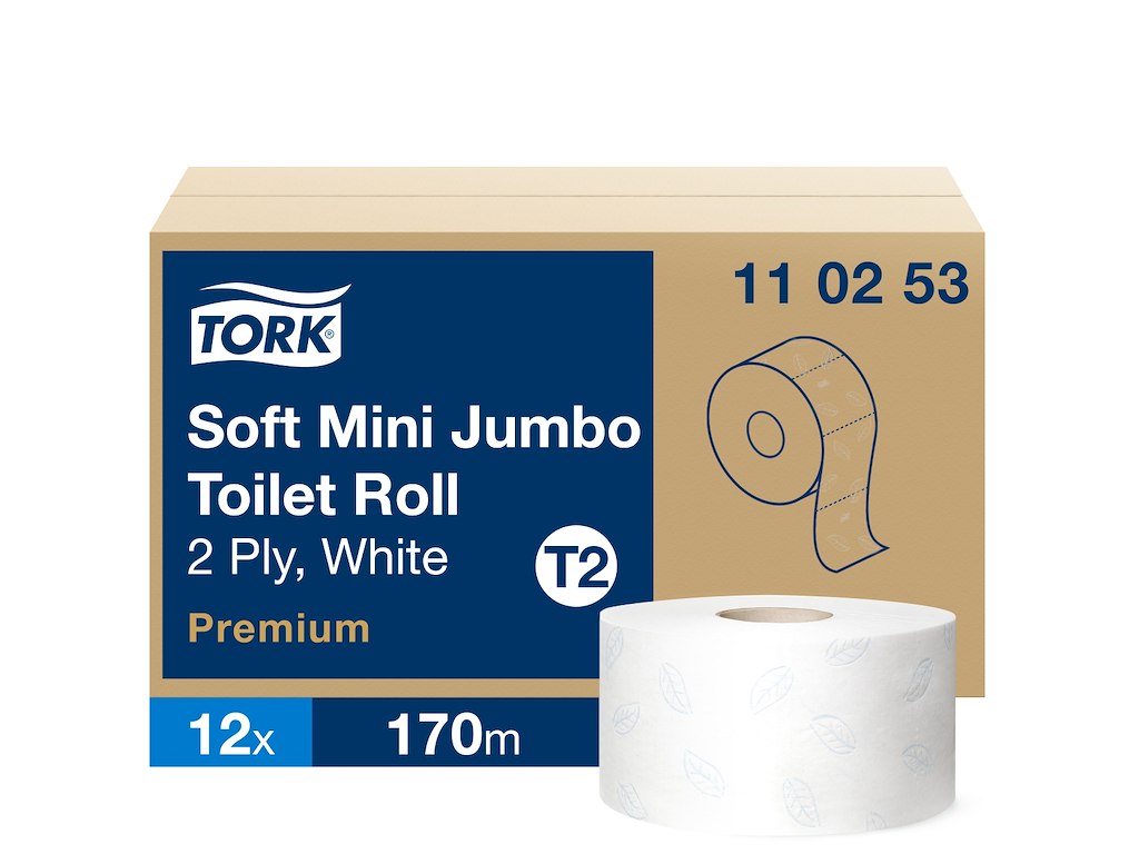 Toiletpapir Tork Jumbo Mini T2 110253 Premium Soft 2-lags 12