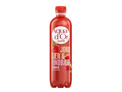 Aqua d'or Sparkles | Jordbær & hindbær | 12 fl. | 0,5 l