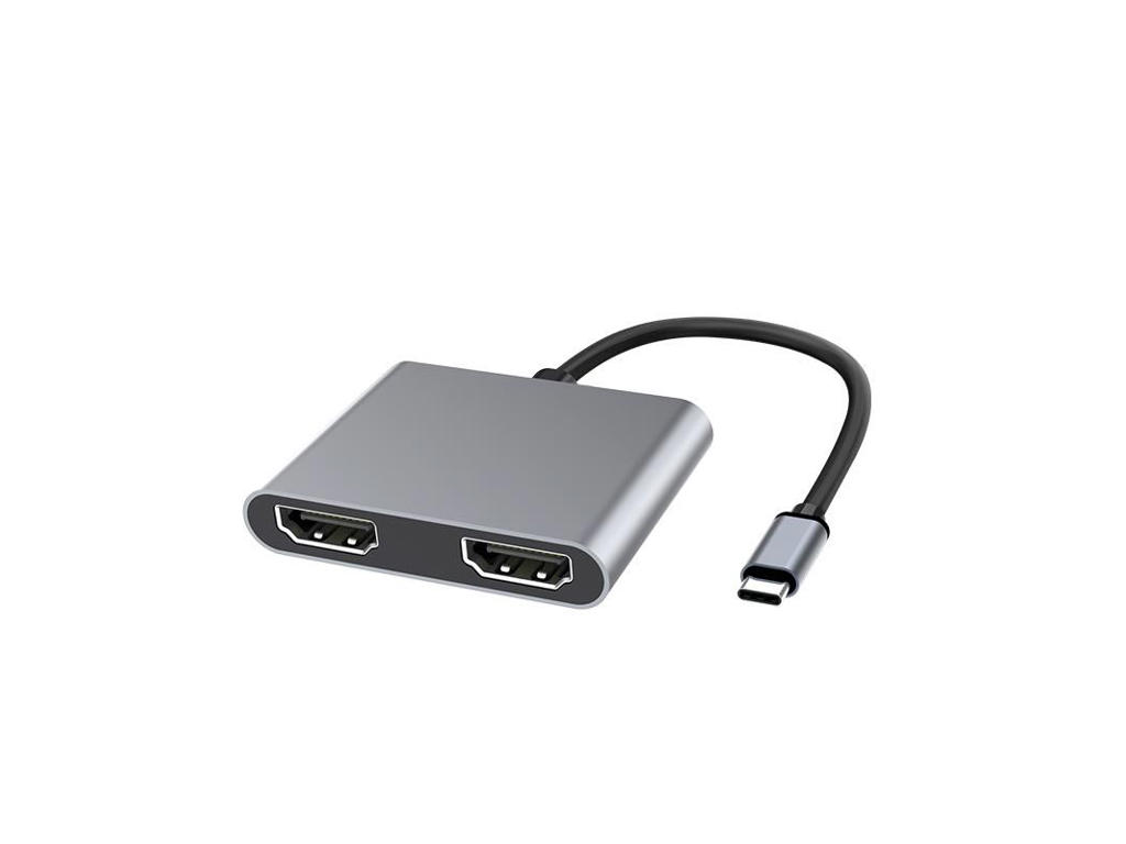 USB C hus til 2 HDMI stik